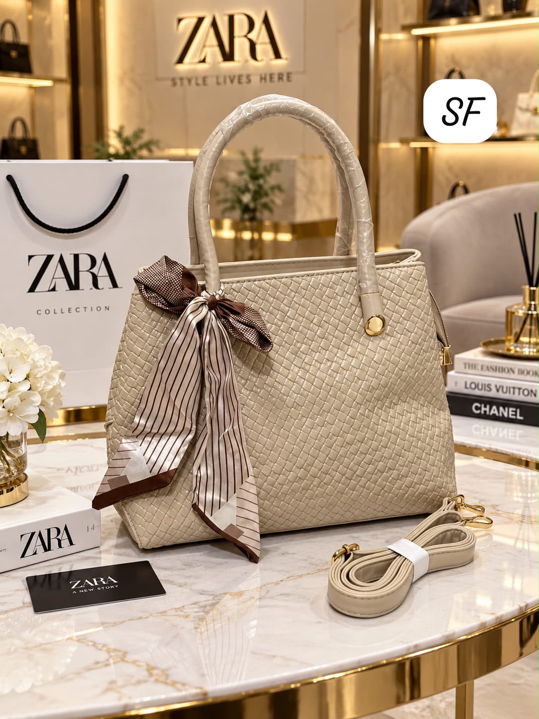 Imported Shoulder Bag With ith Sling Belt