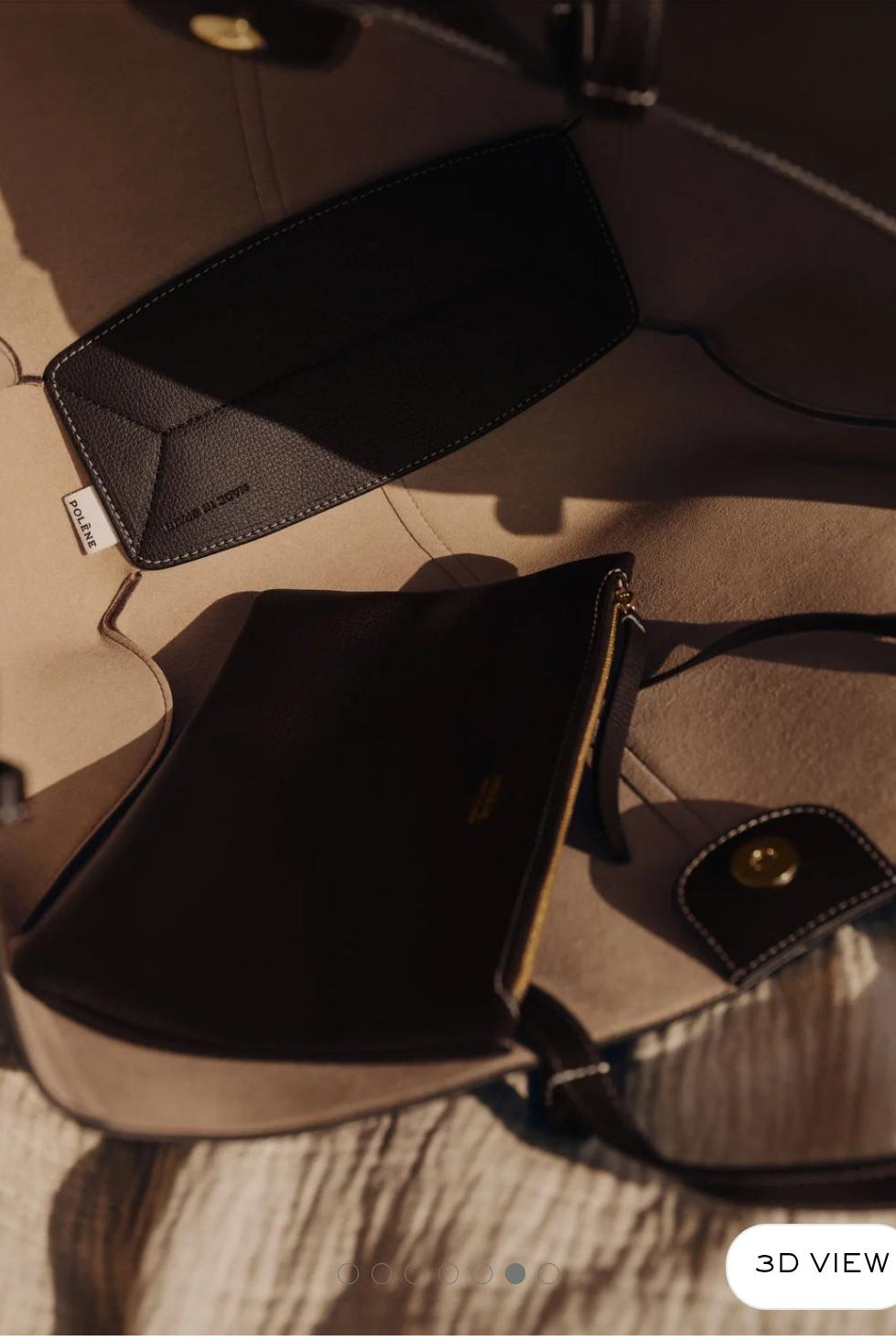 Polene Grained Leather Tote Bag - PR Collection
