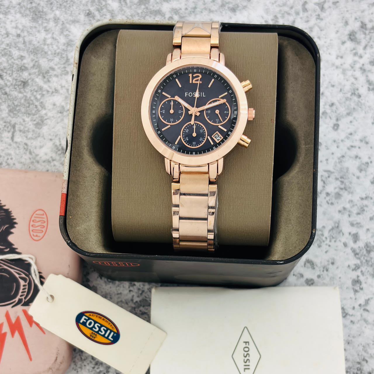 Fossil Butterfly Lock Chain Ladies Watch - PR Collection