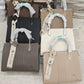 Miss Alita Front Metal Logo Bag Off-white genuine leather - PR Collection