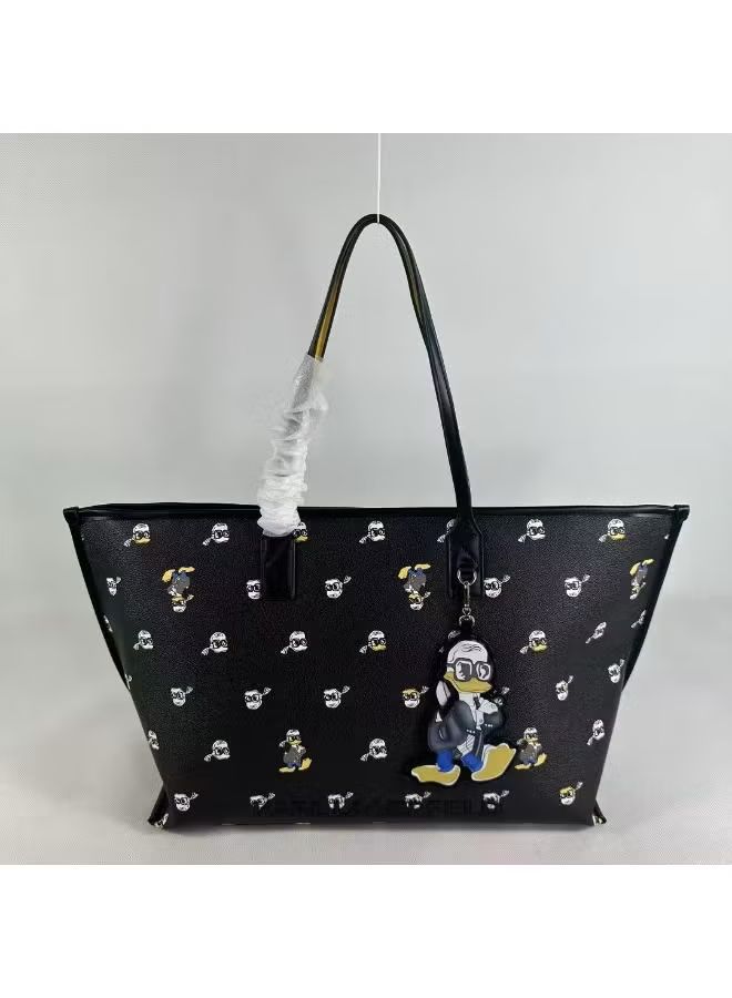 Donald Duck Print Tassel Tote Bag