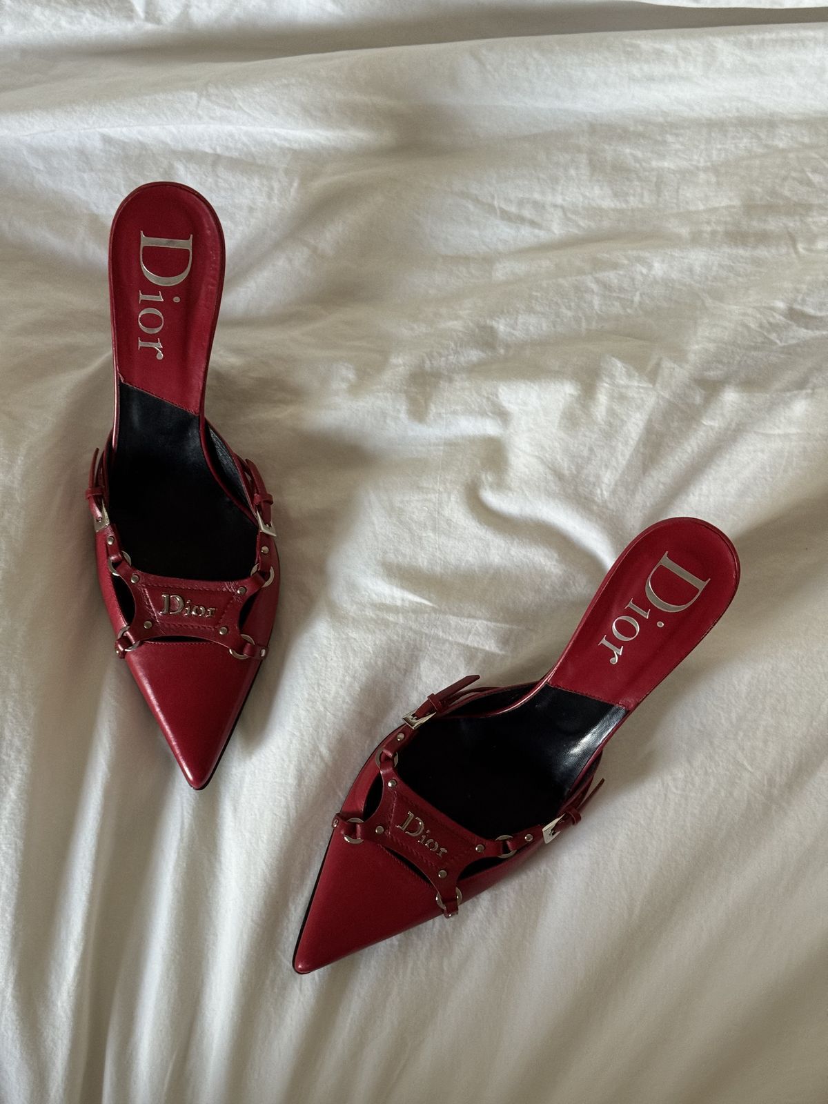 Dior Premium Quality Imported Heels Turkey Collection Brand Box Black Cherry White - PR Collection
