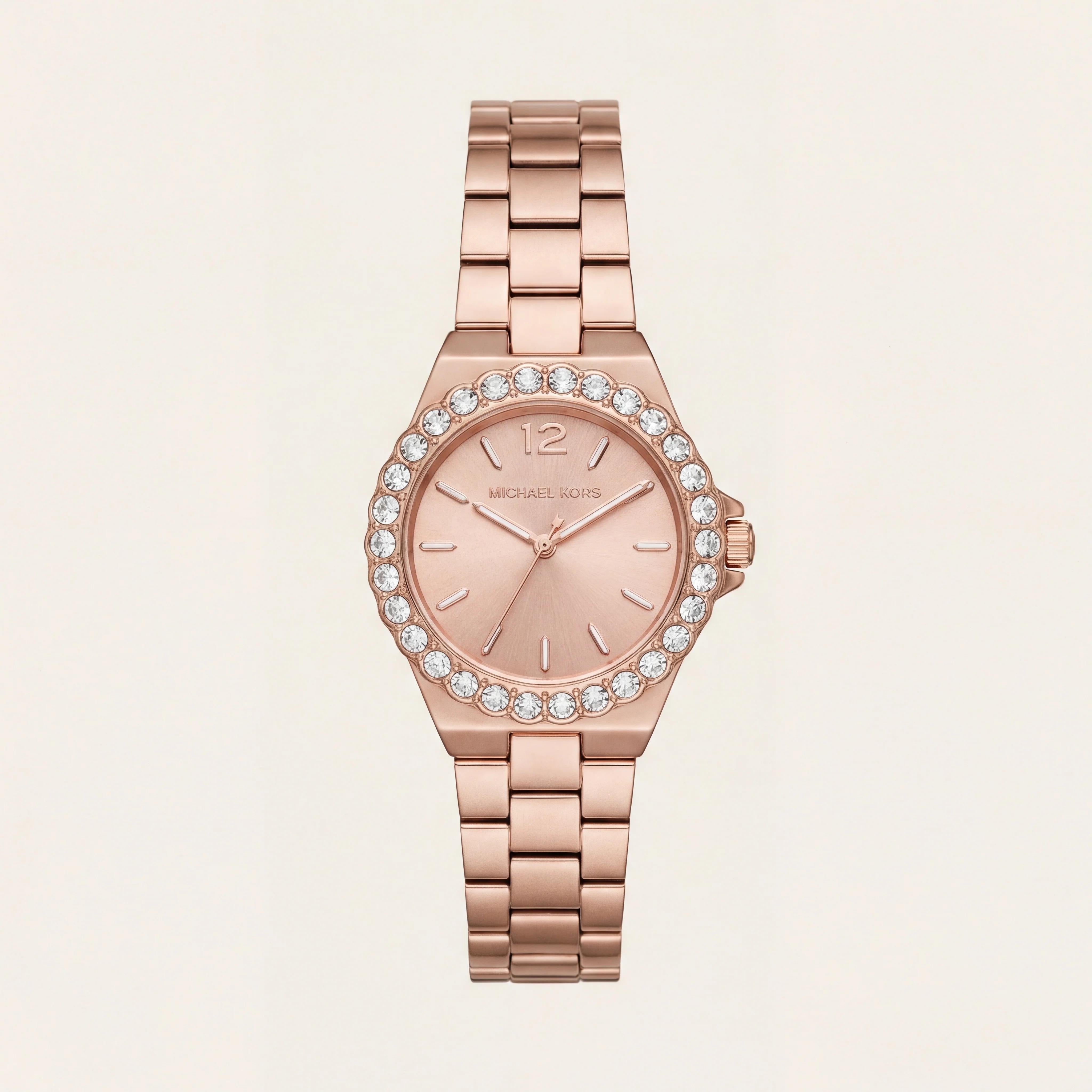 Michael Kors Lennox her collection watch C4 blue sunray dial gold bracelet premium quality