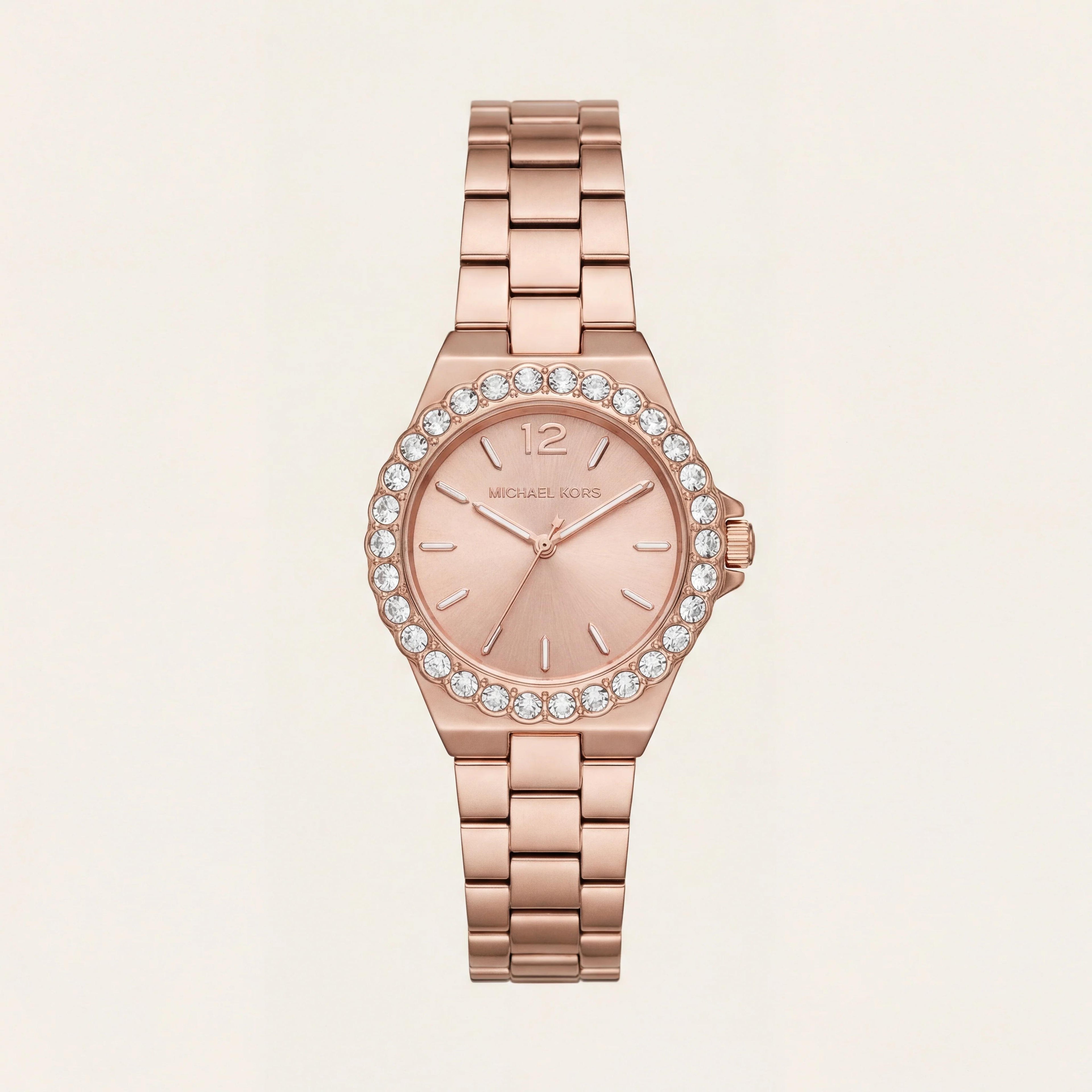 Michael Kors Lennox her collection watch C4 blue sunray dial gold bracelet premium quality