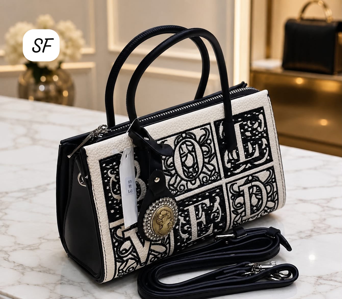 Women Imported Handbag Black Color Premium Quality Sling Shoulder Bag 5.5x8