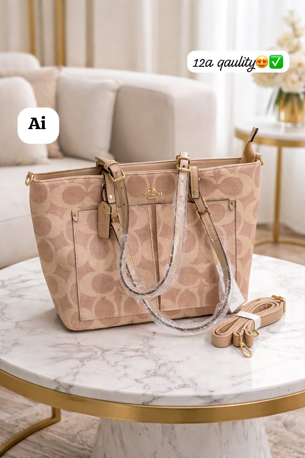 Large Tote Bag with Sling