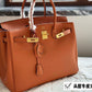 Hermes Birkin High Double Box Series Handbag Orange Khaki - PR Collection