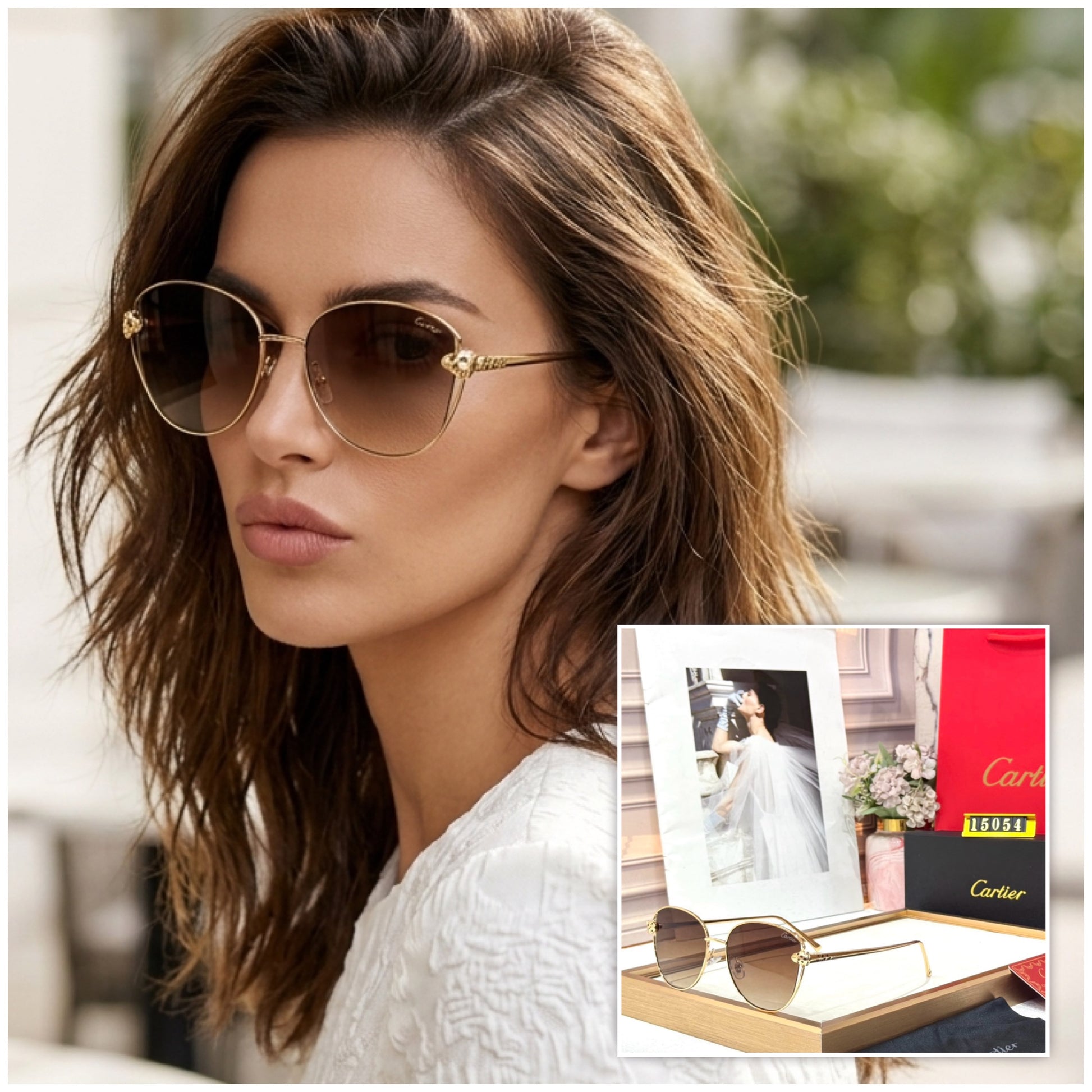 Cartier Ladies UV Protected Sunglasses - PR Collection
