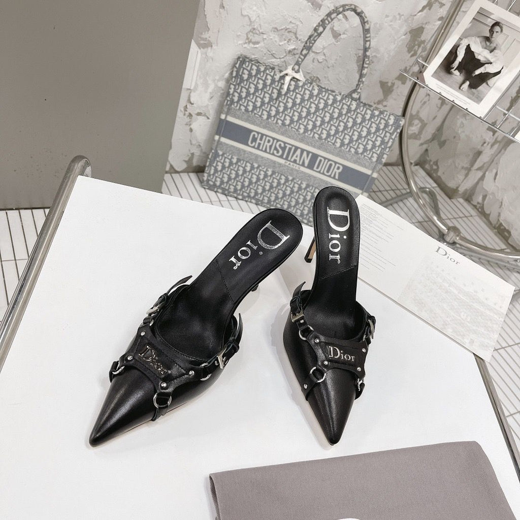 Dior Premium Quality Imported Heels Turkey Collection Brand Box Black Cherry White - PR Collection