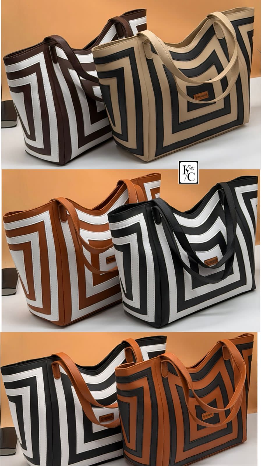 Women's Geometric Print Faux Leather Tote Bag | Multi-Compartment Shoulder Handbag