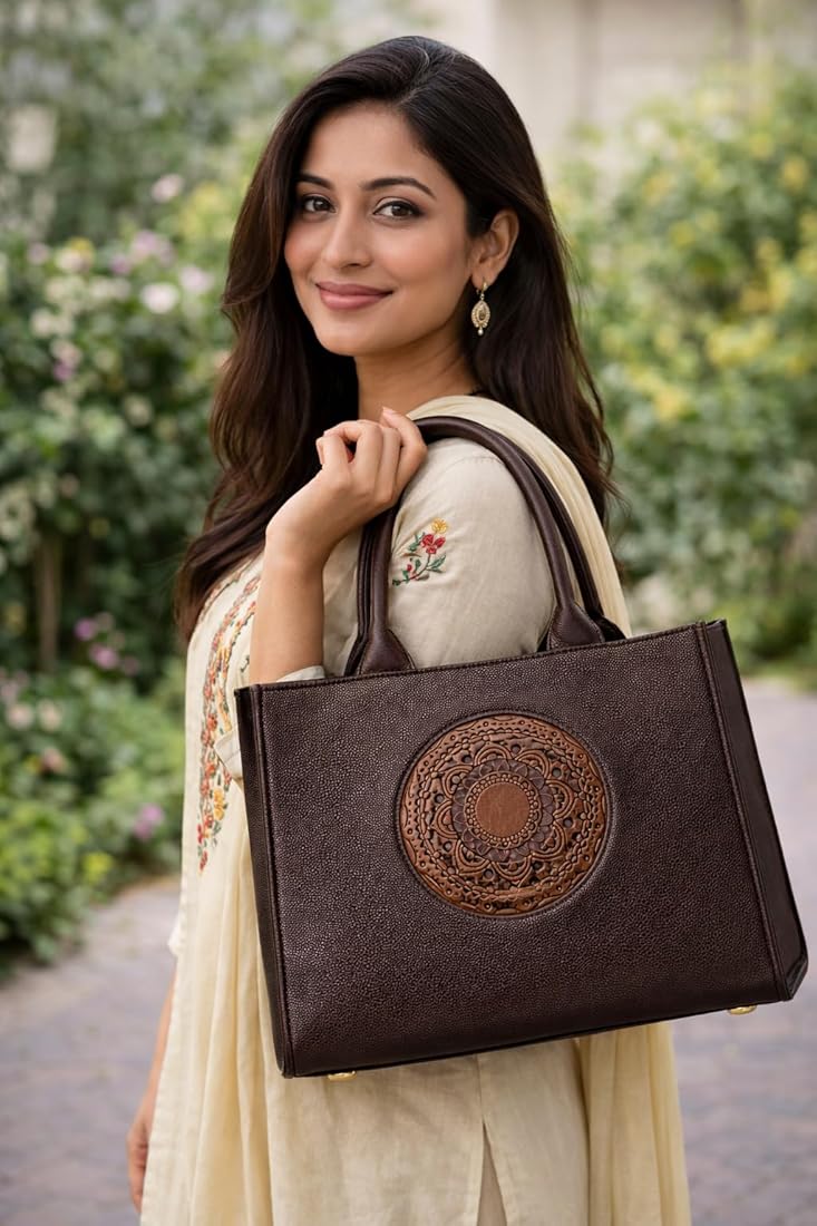 Women's Black Tote Bag for Office Casual Party Formal - PR Collection