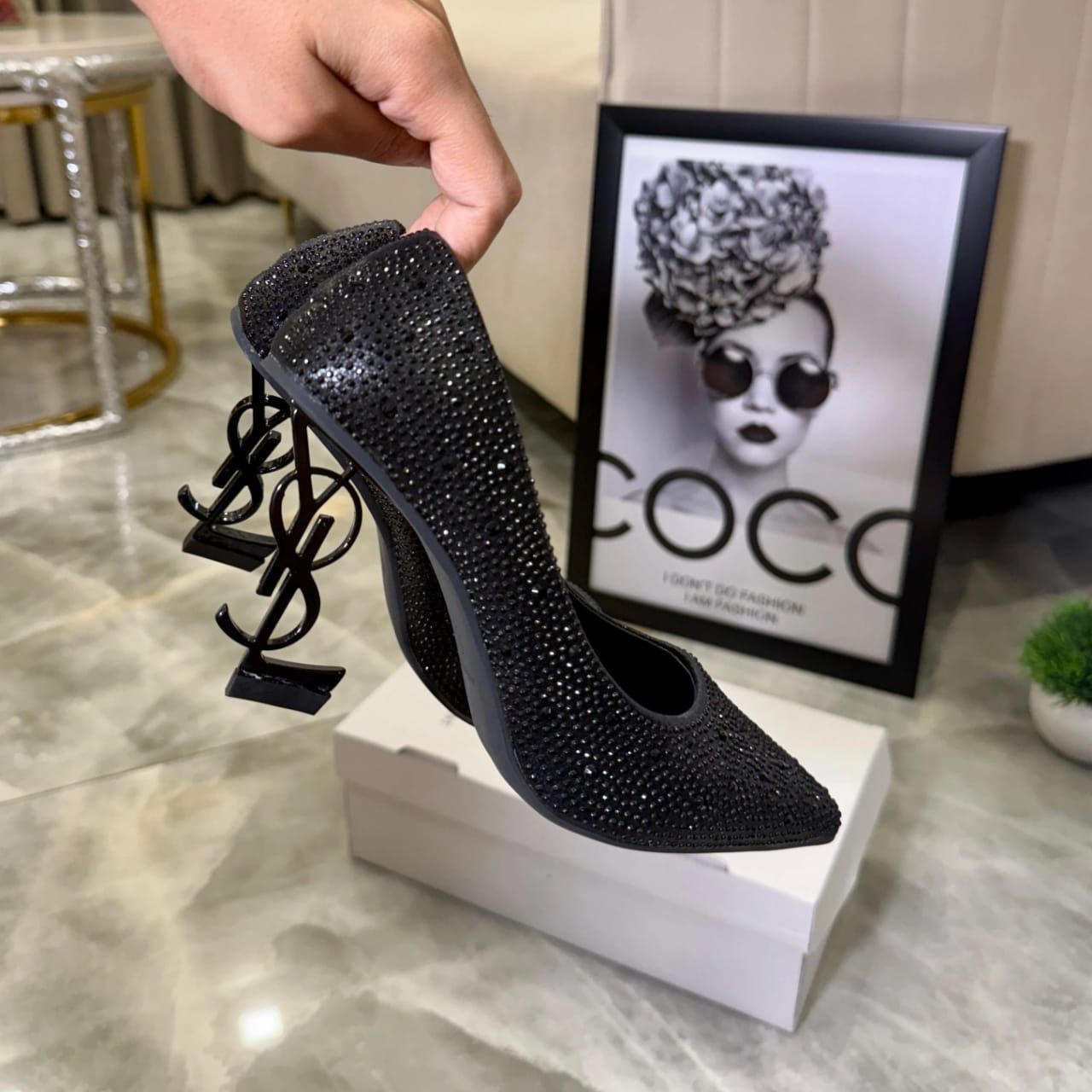 Glitters Studs Heels