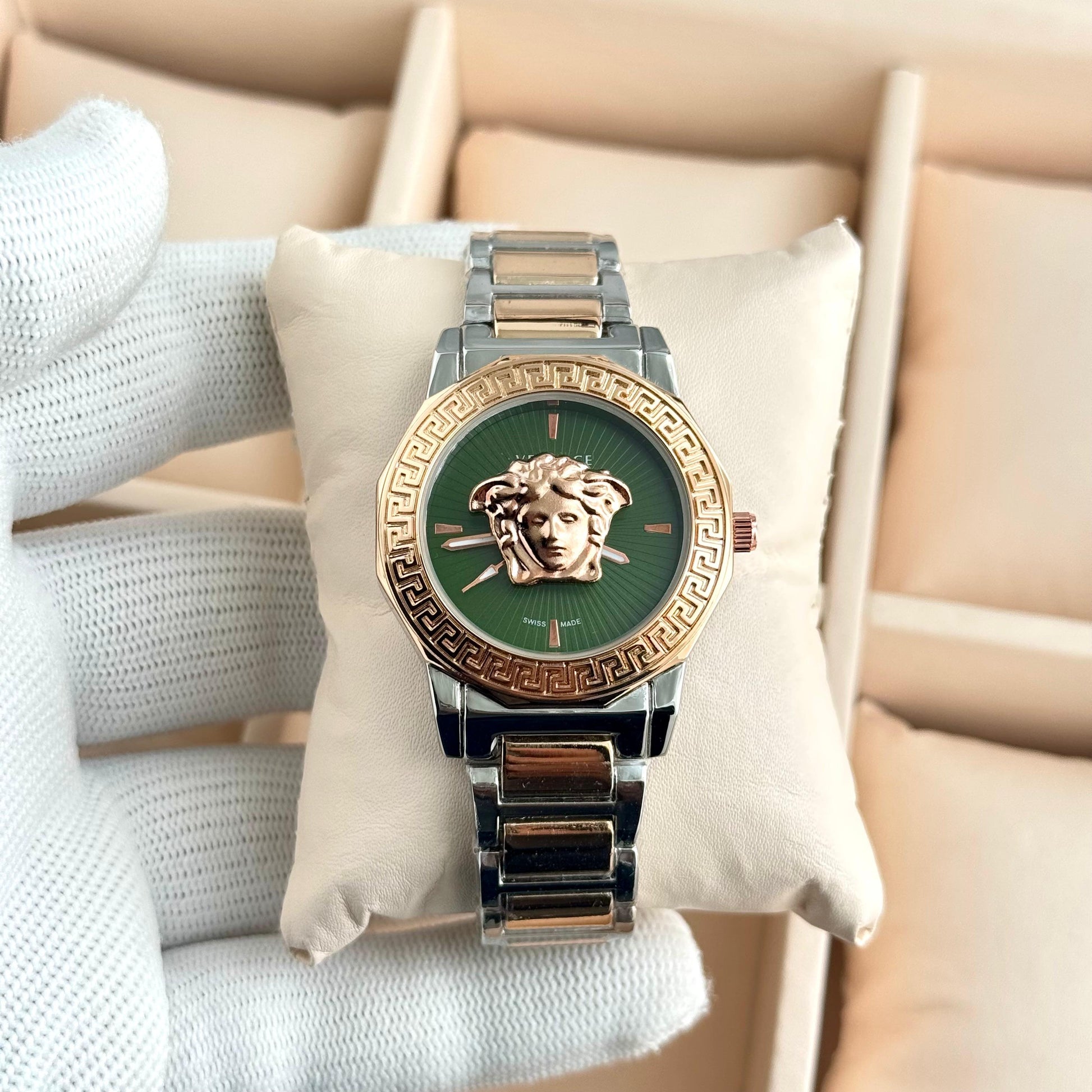 Versace Palazzo Empire Ladies Watch D2 coin bezel metal strap - PR Collection