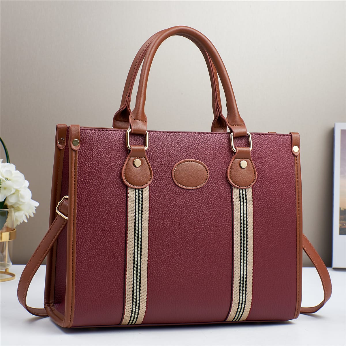 book tote bag for women red, imported handbag USA UK Canada