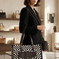 Jacquard Plush Tote Bag with Matching Pouch - PR Collection