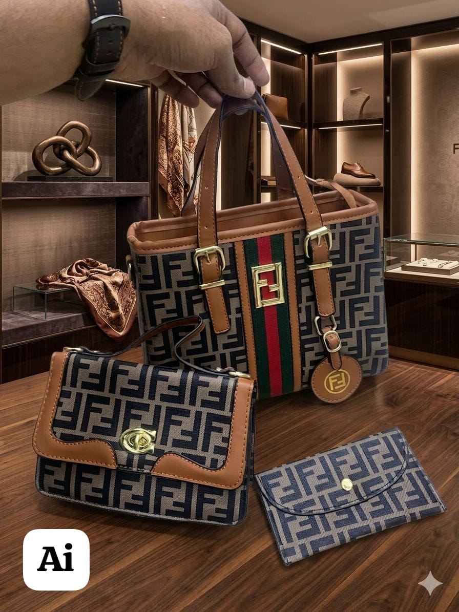 Imported High Quality Three Piece Combo Bag Set - PR Collection