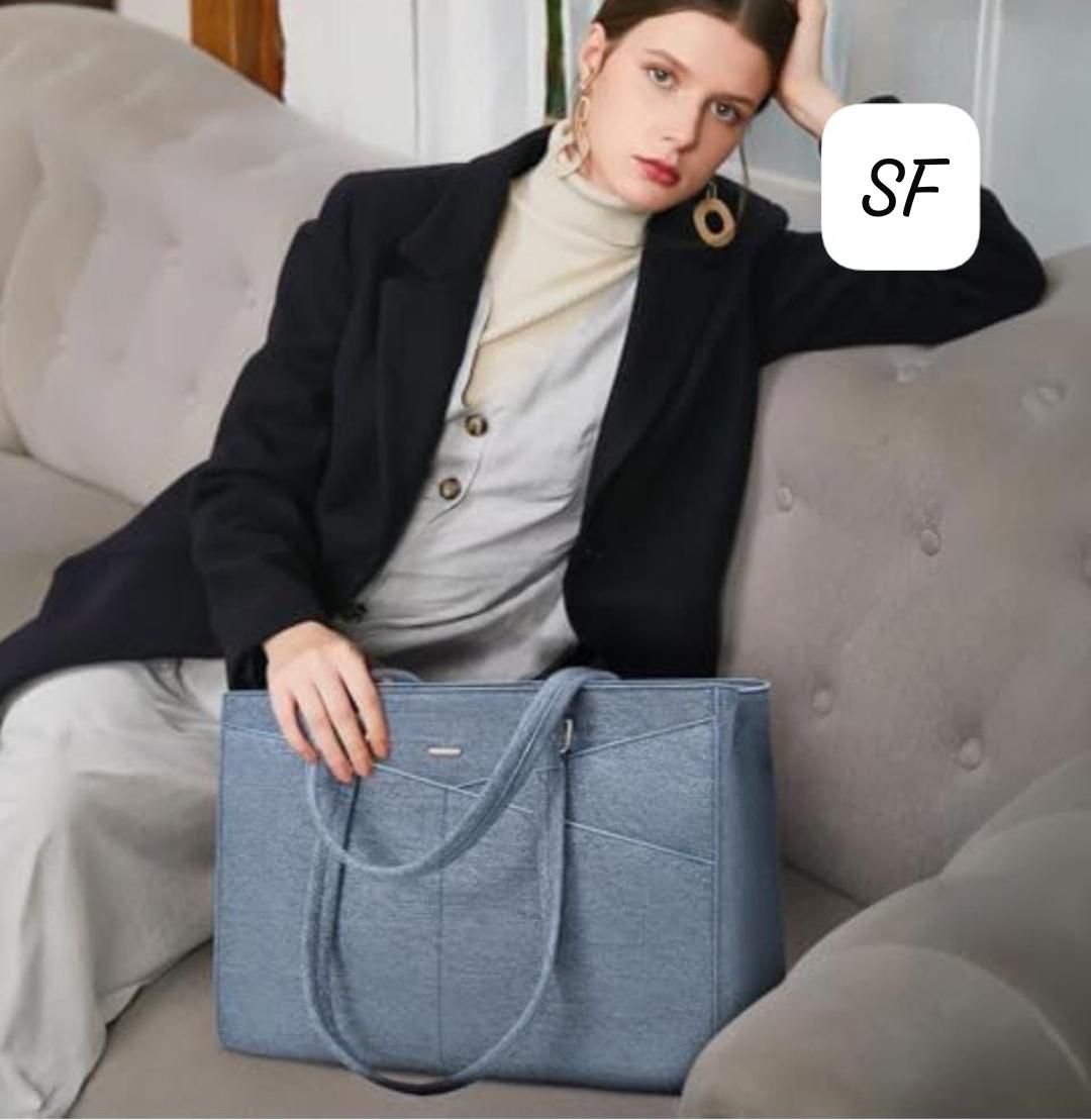 Imported High Quality Classy Tote Handbag Sky Blue Premium Women India
