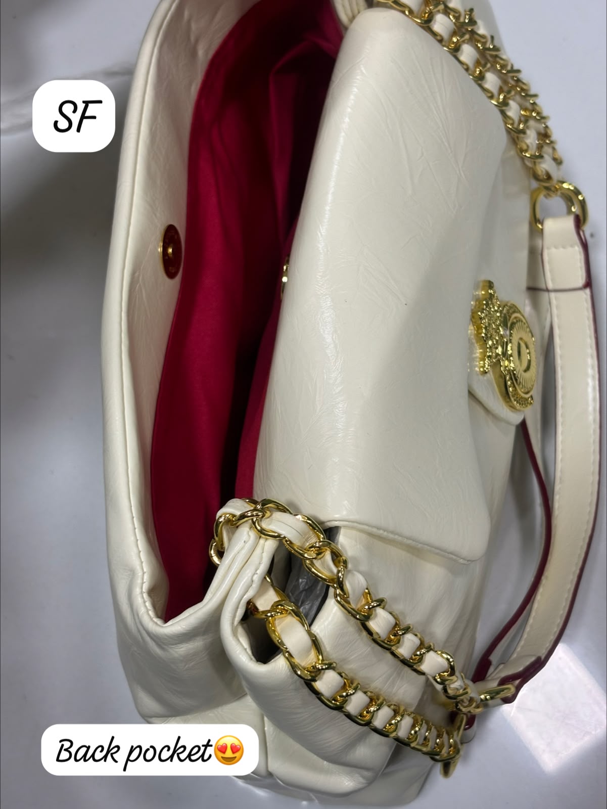 Chibao Imported Fancy Shoulder Bag side view heavy quality faux leather women bag