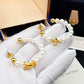 Louis Vuitton LV Pearl Earrings White Gold Finish Luxury Jewellery - PR Collection