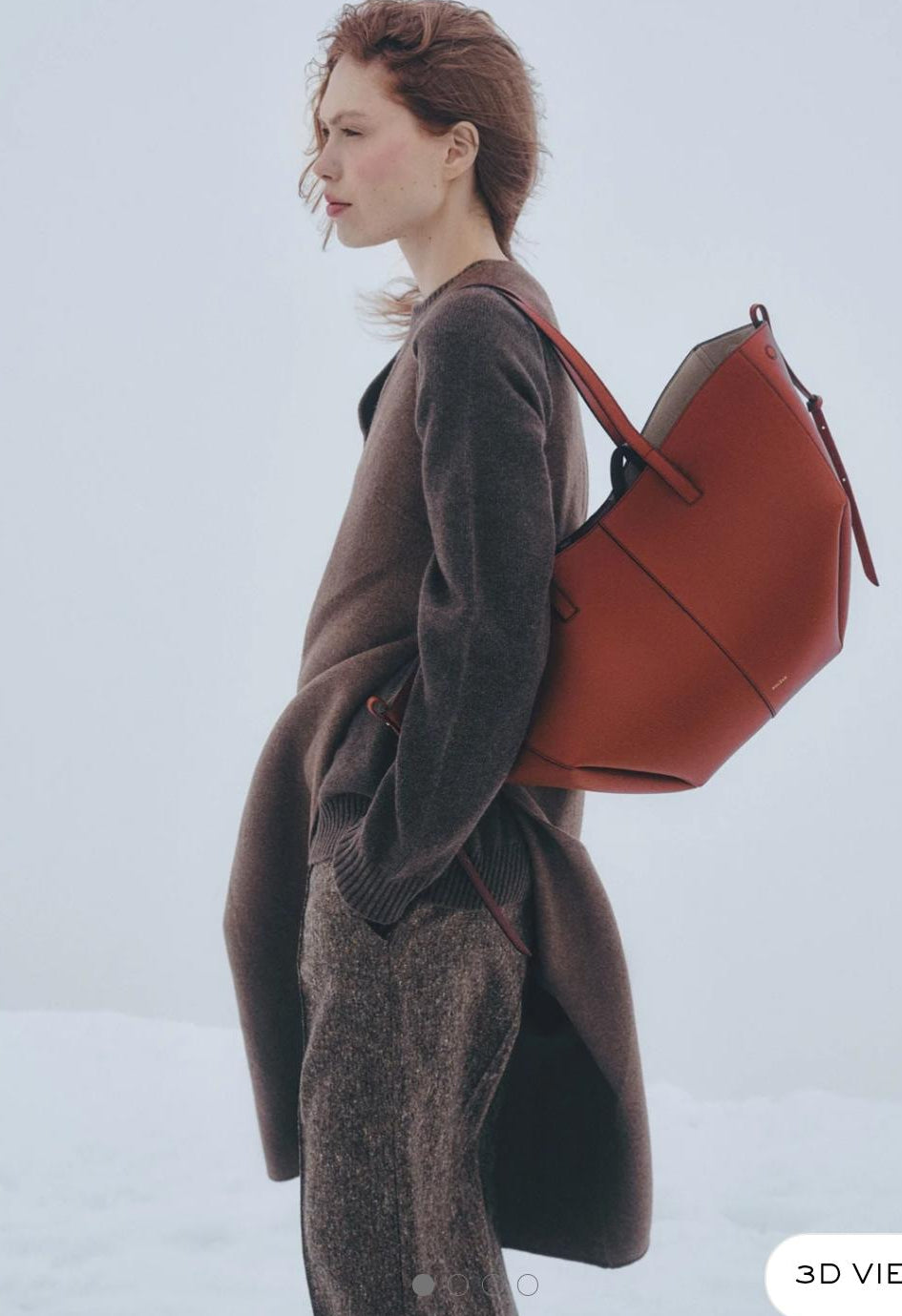 Polene Grained Leather Tote Bag - PR Collection