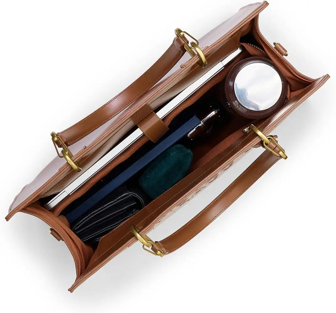 LOVEVOOK PU Leather Work Bag Women Laptop Compartment Trending - PR Collection