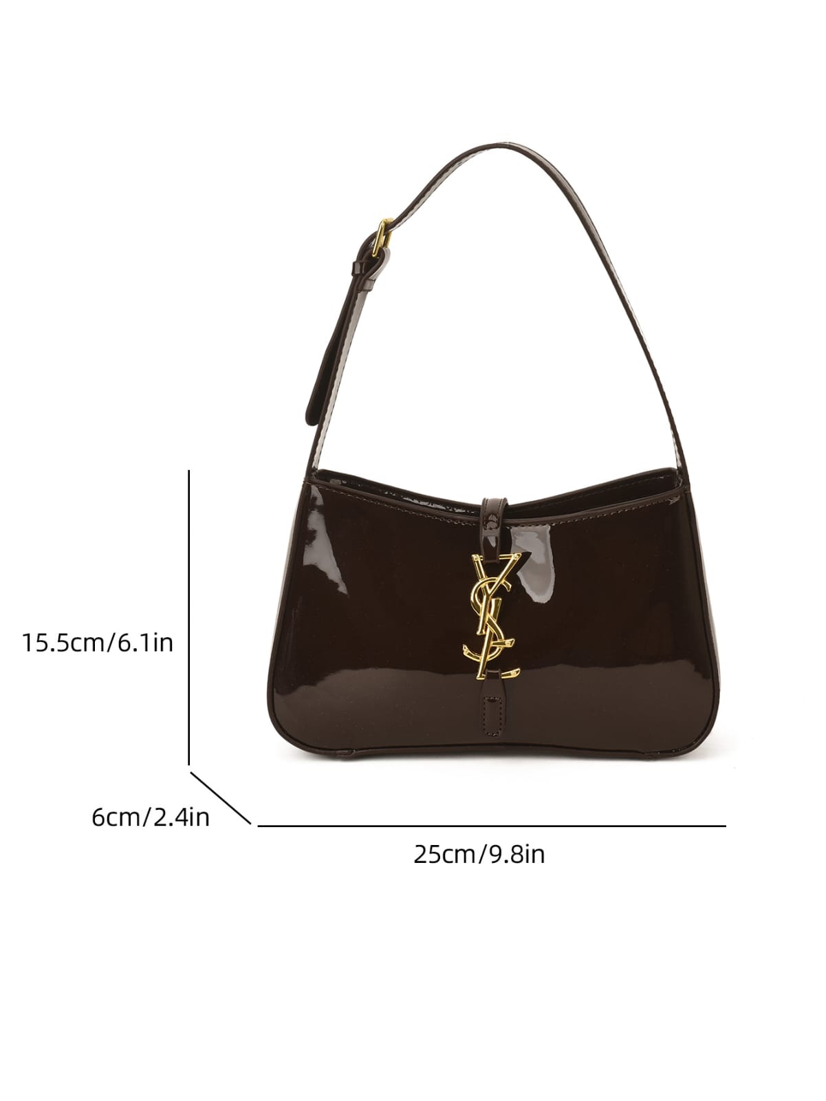 Women Luxury Baguette Sling Bag Strap Detail YSL Style Premium Quality India