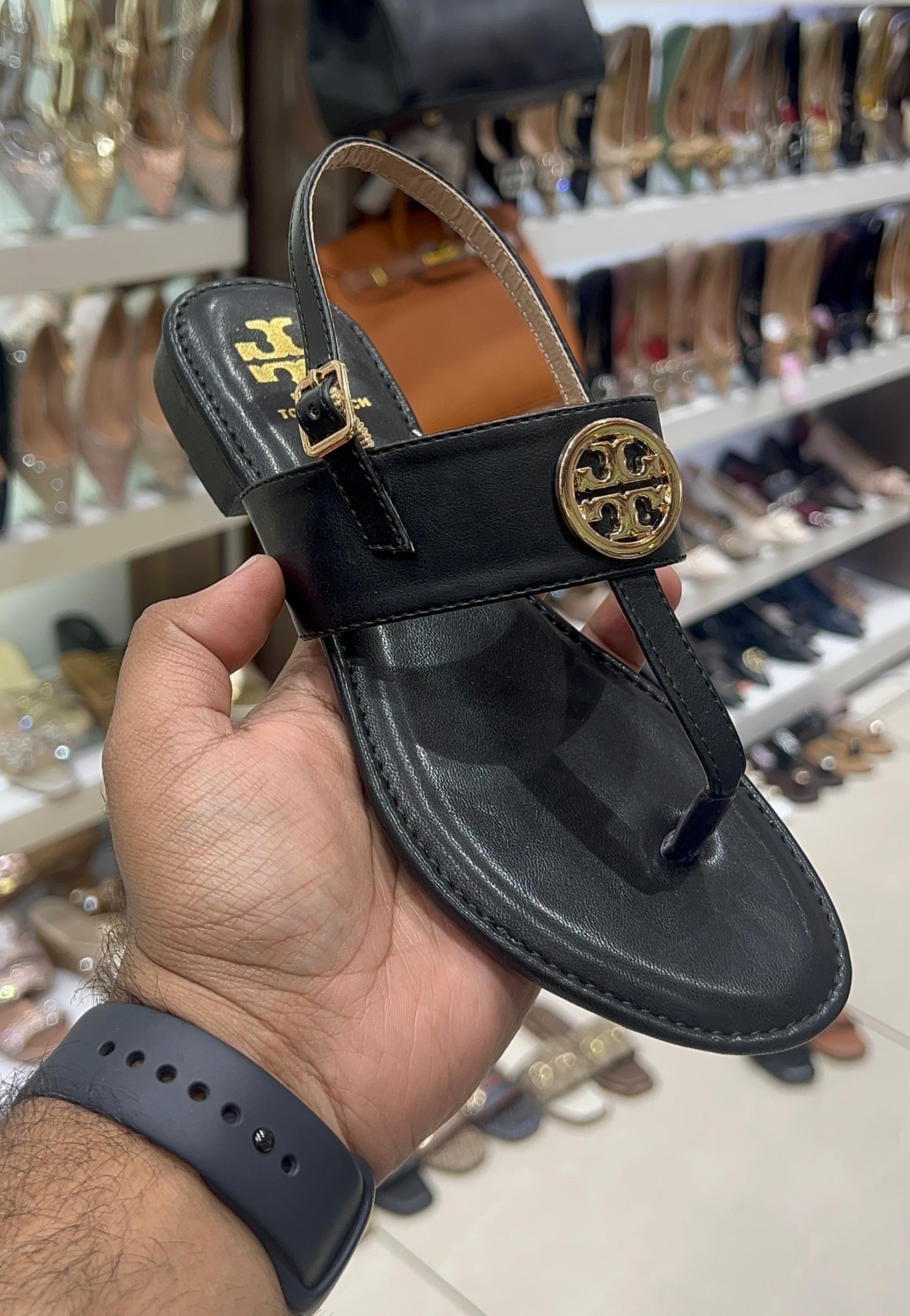 Tory Burch Premium Quality Sandals Women Fashion Sandals Black Tan - PR Collection