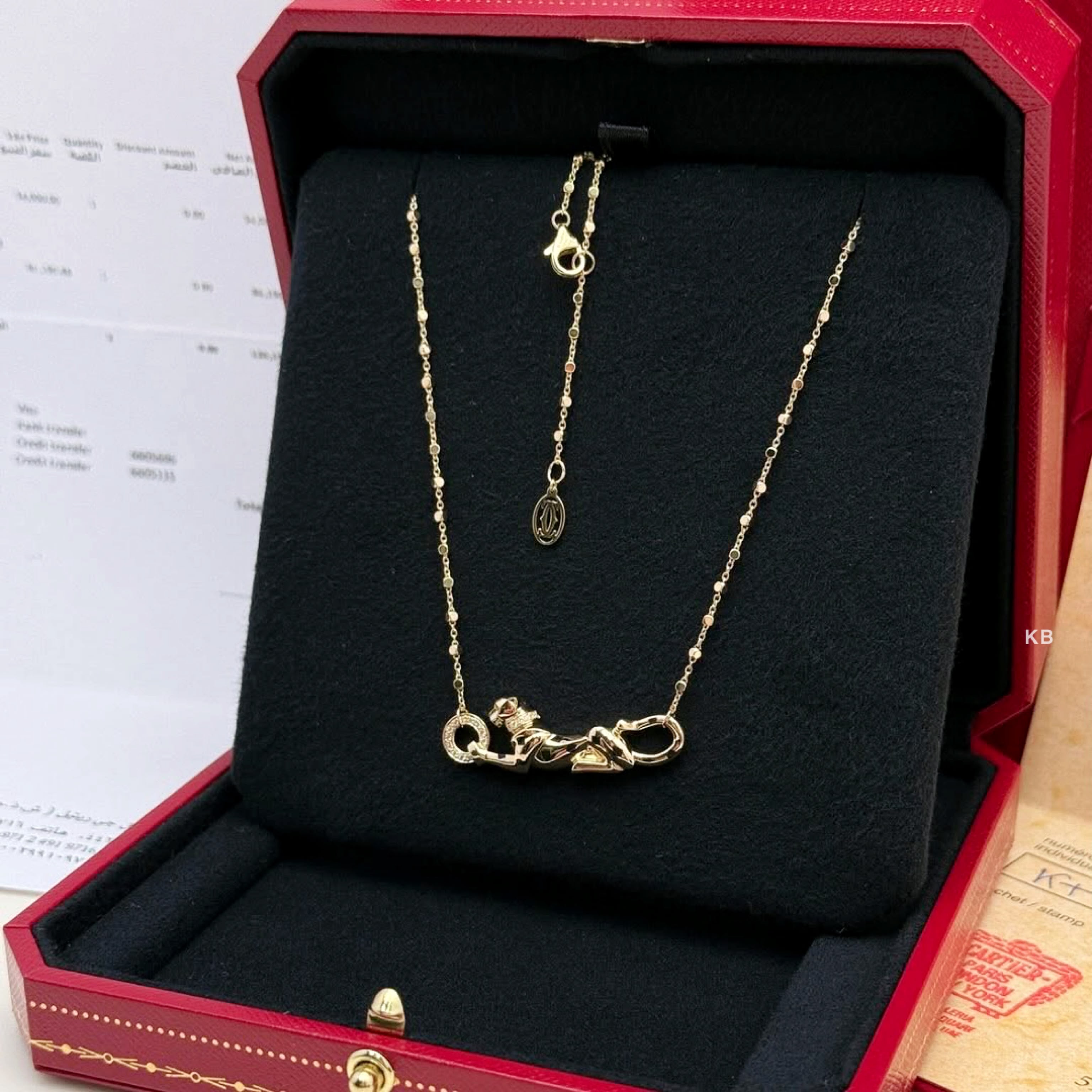 Cartier Panthere Pendant With OG Box Dust Cover Card Women Jewellery