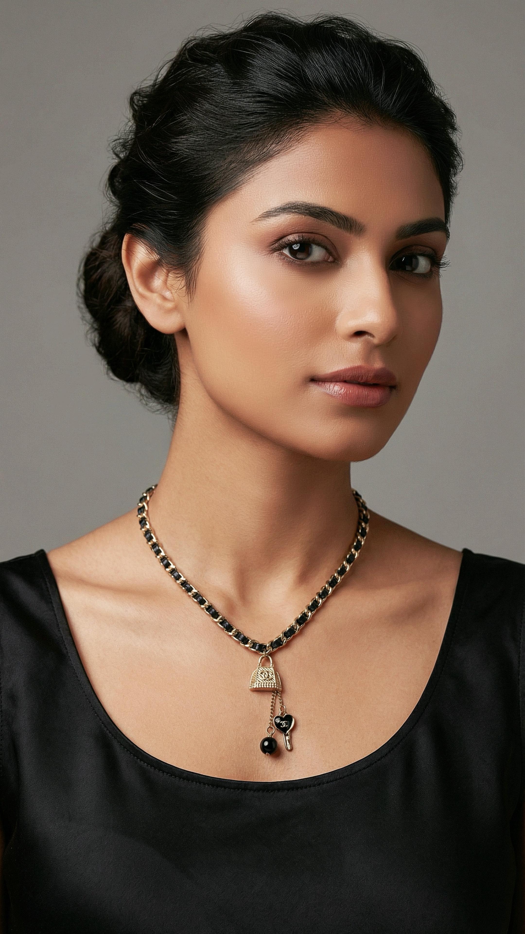 Chanel CC Lock Key Chain Necklace Statement Jewellery Brand Box - PR Collection