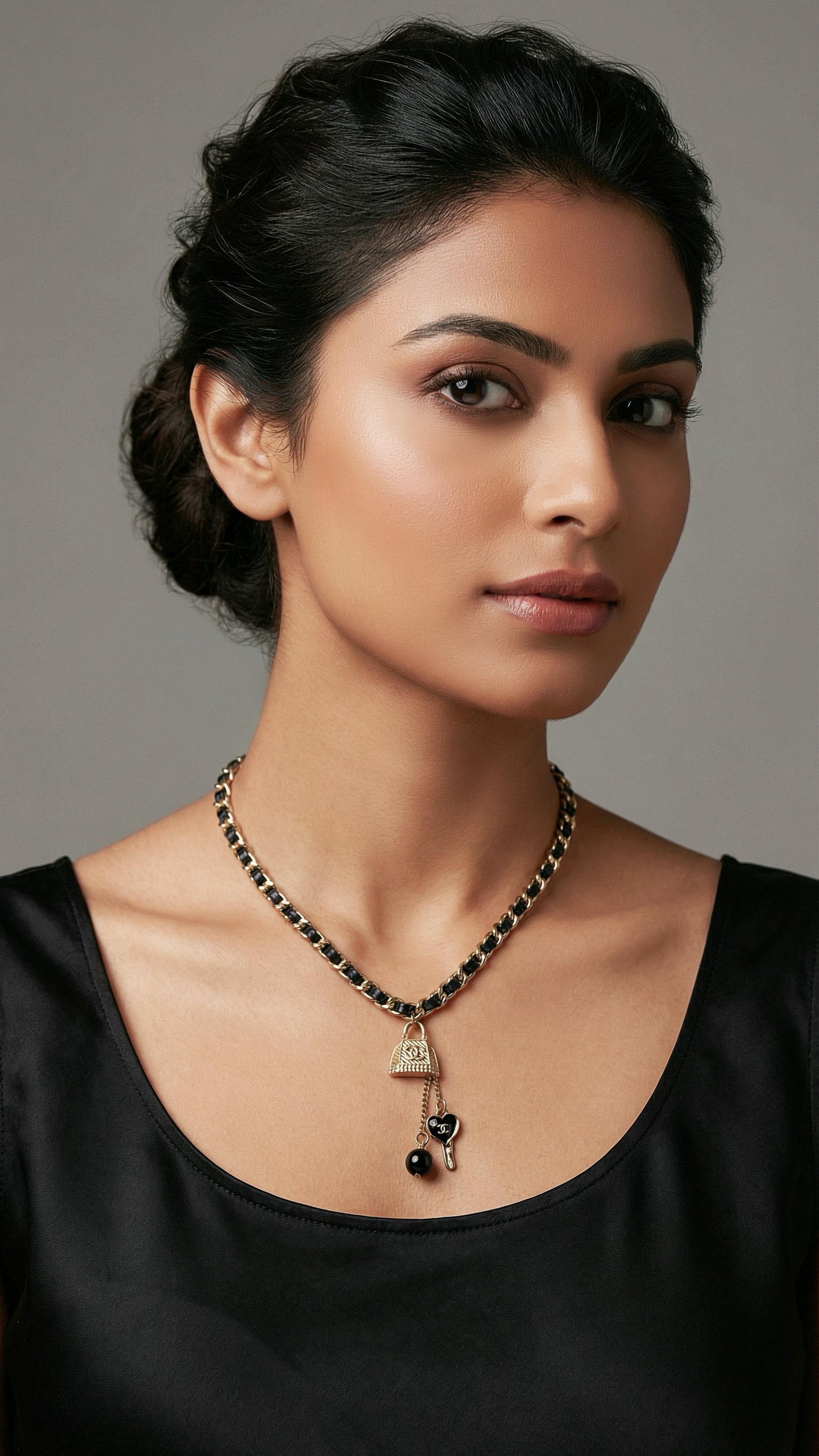 Chanel CC Lock Key Chain Necklace Statement Jewellery Brand Box - PR Collection