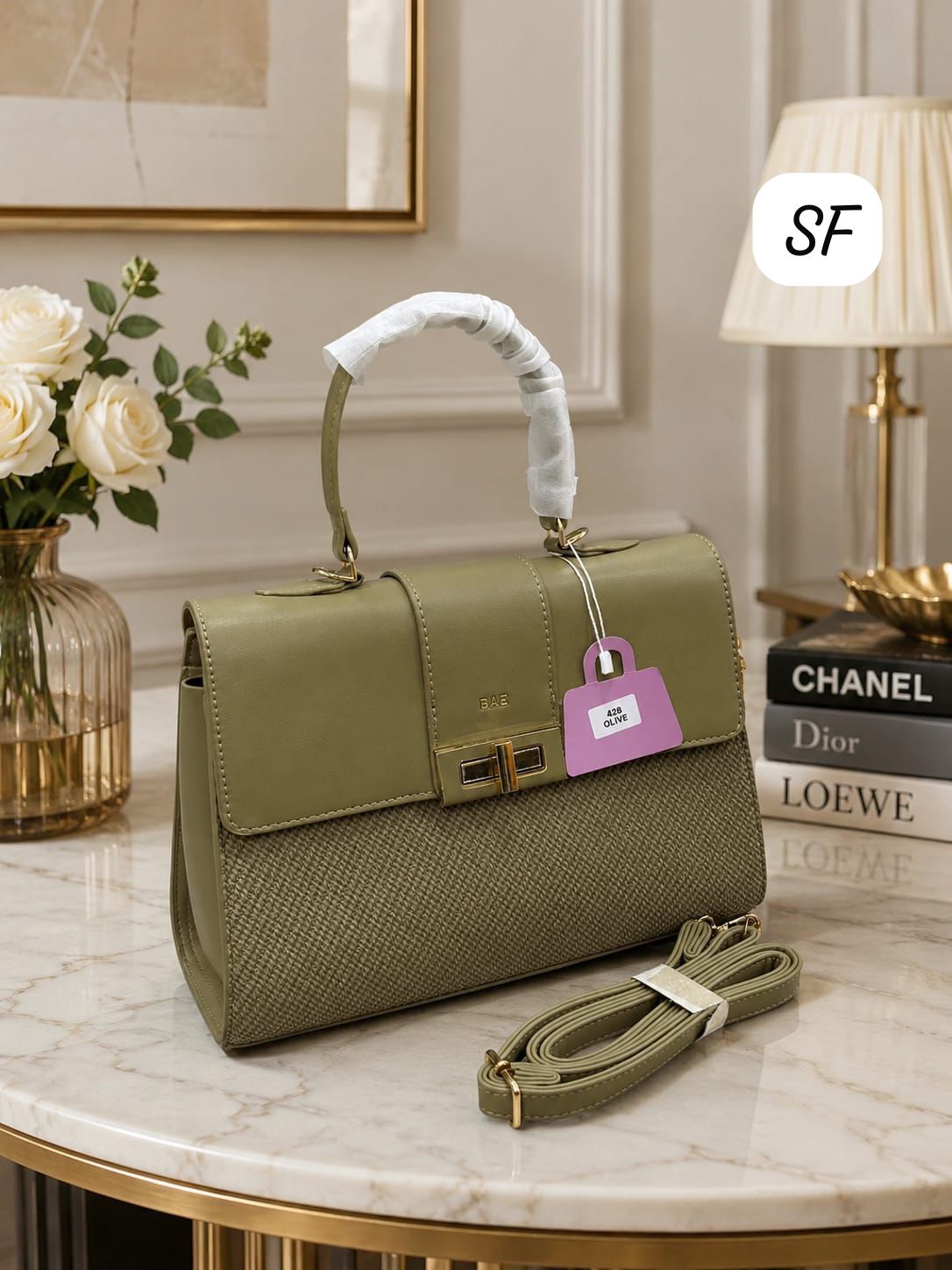 Imported Classy Handbag Olive Green Premium Quality Women India