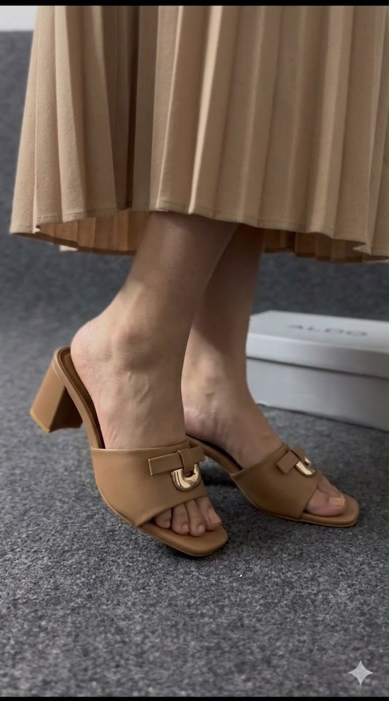 ALDO Premium Quality Heels Women Fashion Heels Tan Black - PR Collection