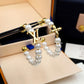 Louis Vuitton LV Pearl Earrings White Gold Finish Luxury Jewellery - PR Collection