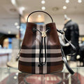 Burberry TB Bucket Bag Dark Rich Brown Ultra Premium Leather Luxury India