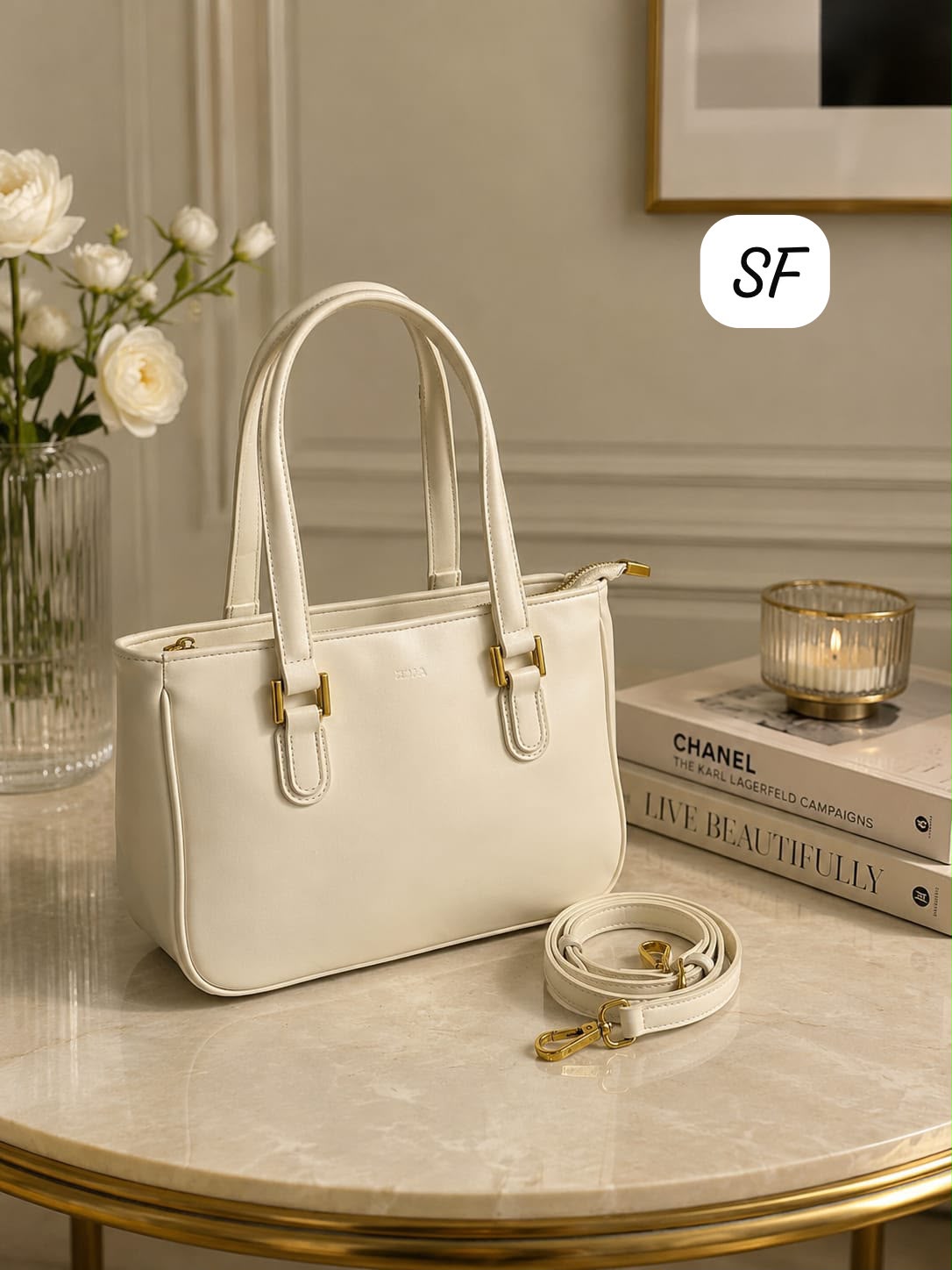 Imported Heavy Quality Sling Bag White Premium Leather Crossbody Women India