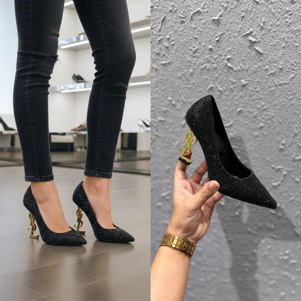 Glitters Studs Heels