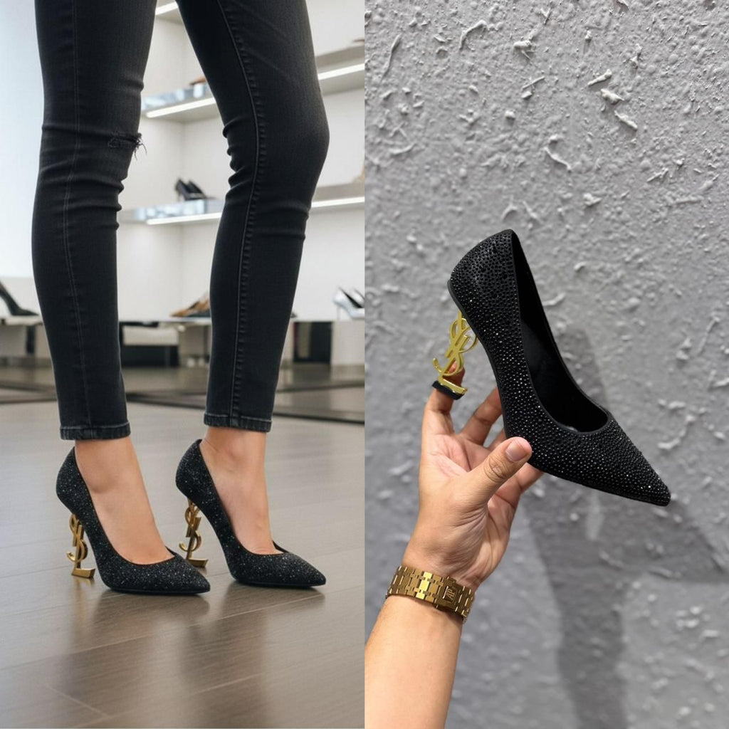 YSL Glitters Studs Heels