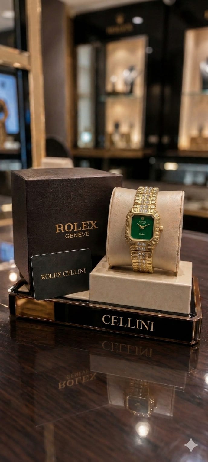 Rolex Cellini Gold Crystal Watch - PR Collection