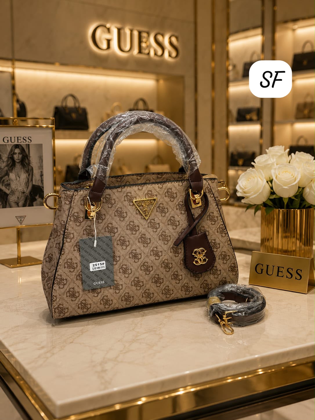Guess High End Leather Sling Bag - PR Collection