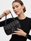 Women Puffy Quilted Shoulder Bag Black 28cm Gold Hardware With Box Premium Luxury Handbag India