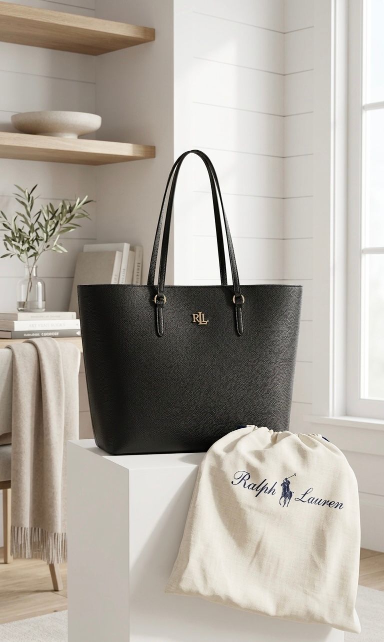 Ralph Lauren Large Leather Tote Bag - PR Collection