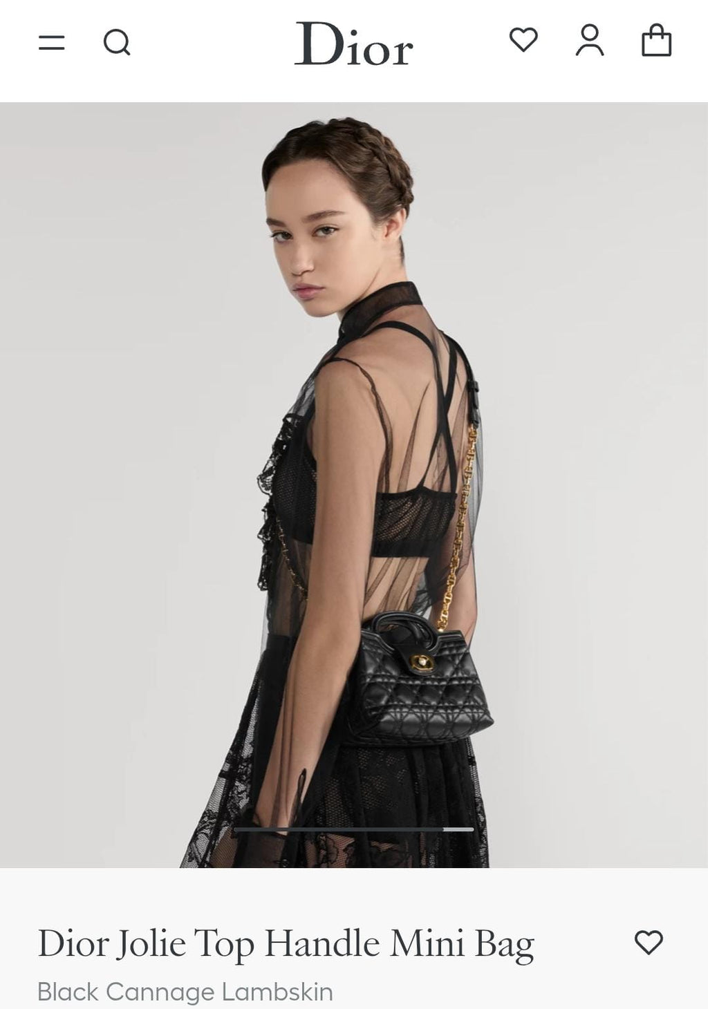 Dior Jolie Top Handle Mini Bag