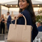 Miss Alita Front Metal Logo Bag Black genuine leather - PR Collection