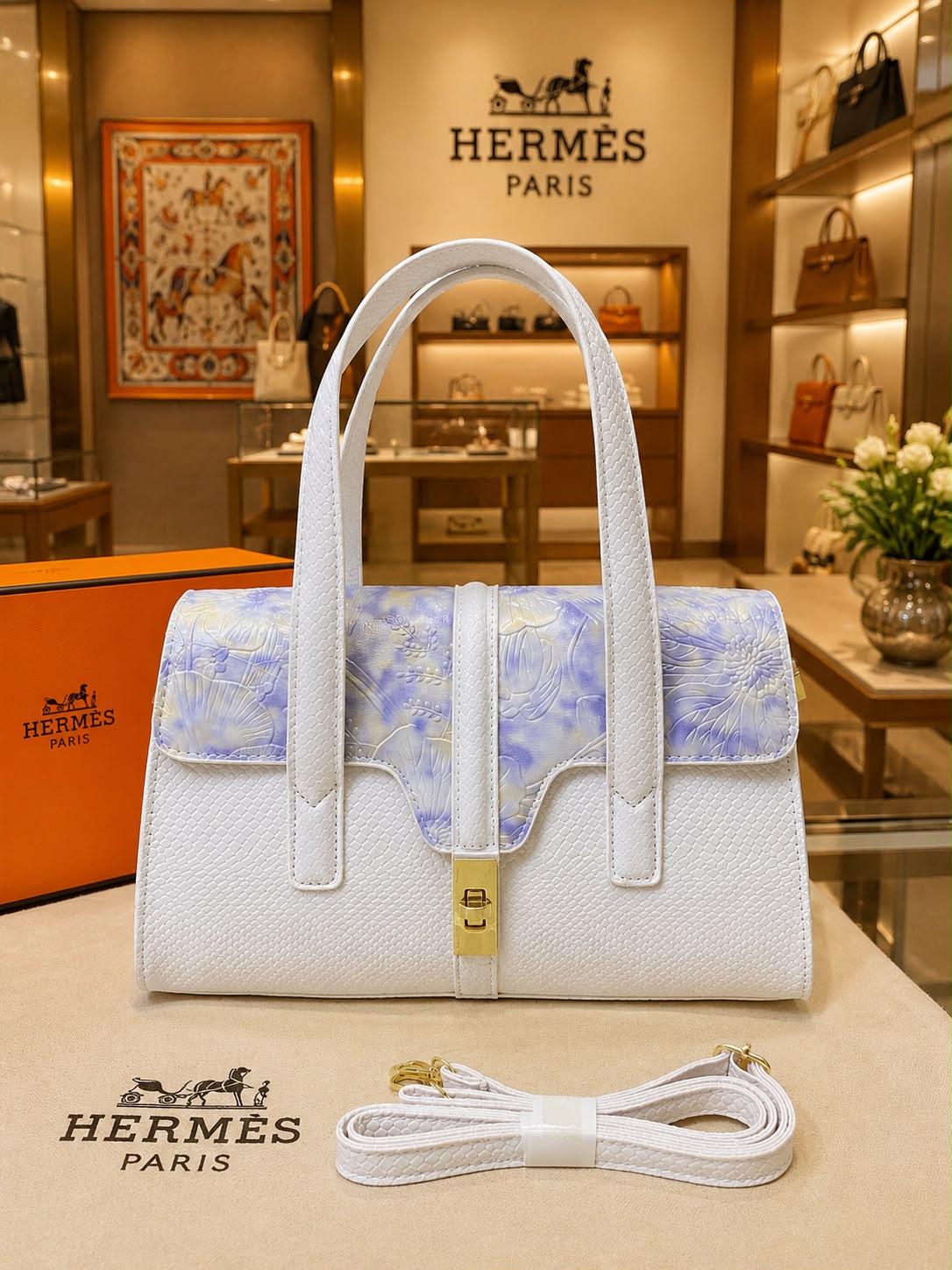 Imported Premium Croco Finish Handbag C1 Hermes Birkin Inspired Women Luxury Handbag India