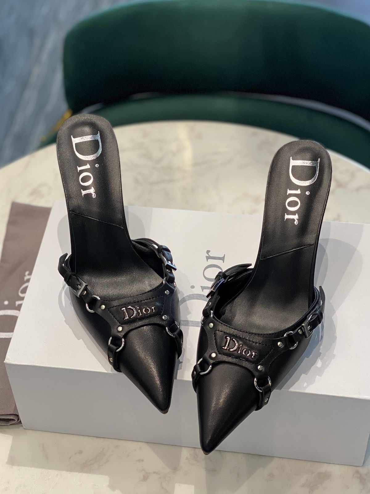 Dior Premium Quality Imported Heels Turkey Collection Brand Box Black Cherry White - PR Collection