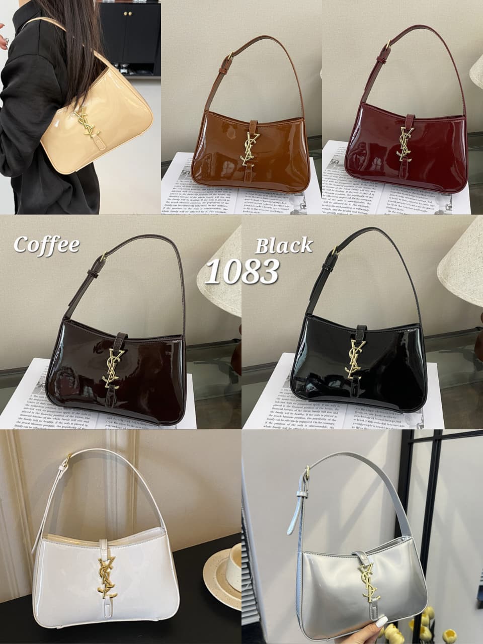 Women YSL Style Baguette Sling Bag Clasp Detail Premium Luxury India