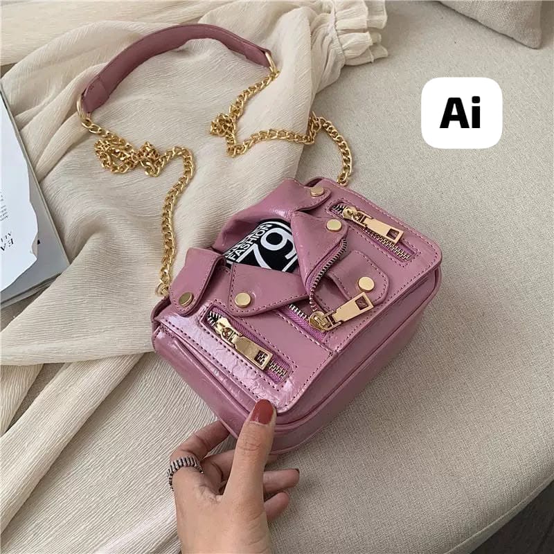 Women Imported Premium Classy Sling Bag Pink 7x7 Inch High End Quality Daily Use Crossbody India