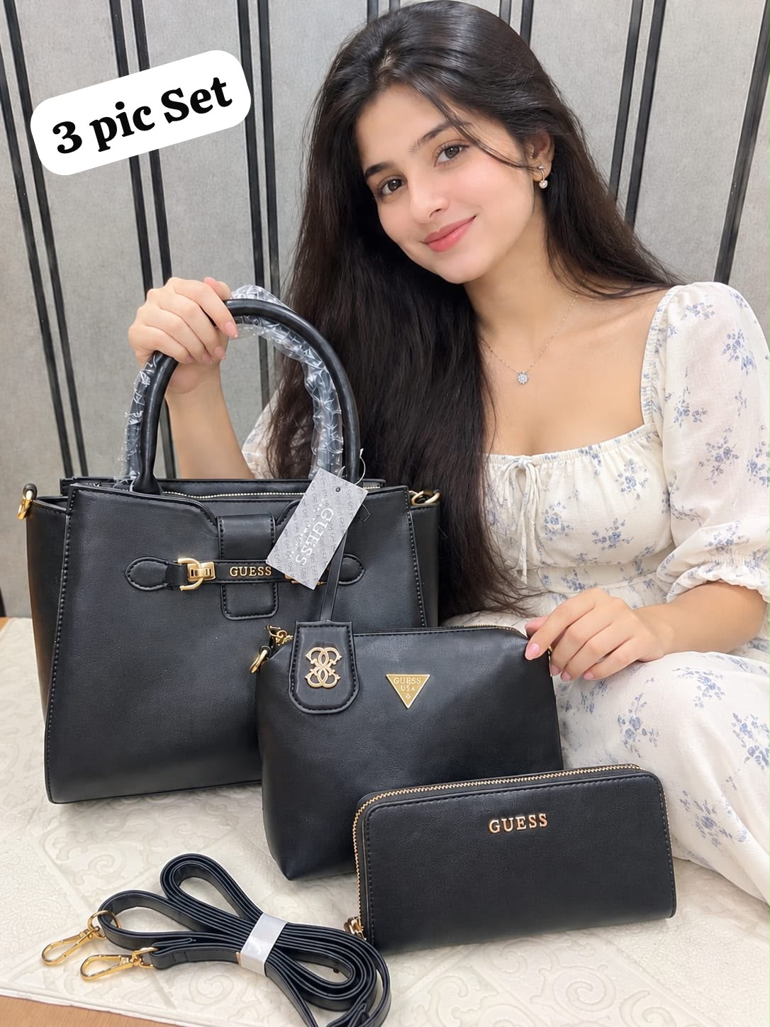 Premium 3 Piece Handbag Set