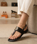 Tory Burch Premium Quality Sandals Women Fashion Sandals Black Tan - PR Collection
