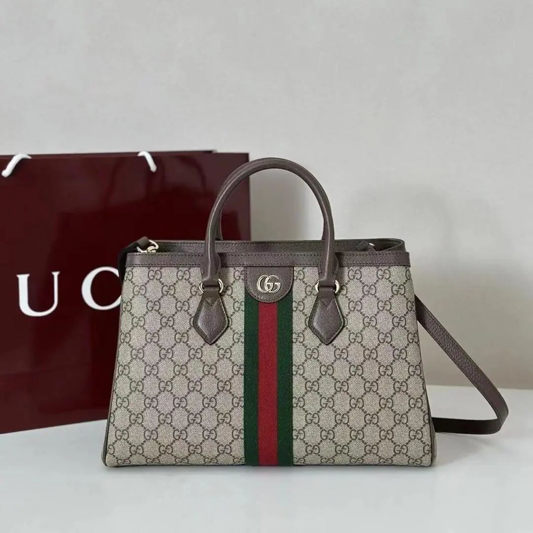 Gucci Ophidia GG Medium Tote Bag Cherry Color - PR Collection